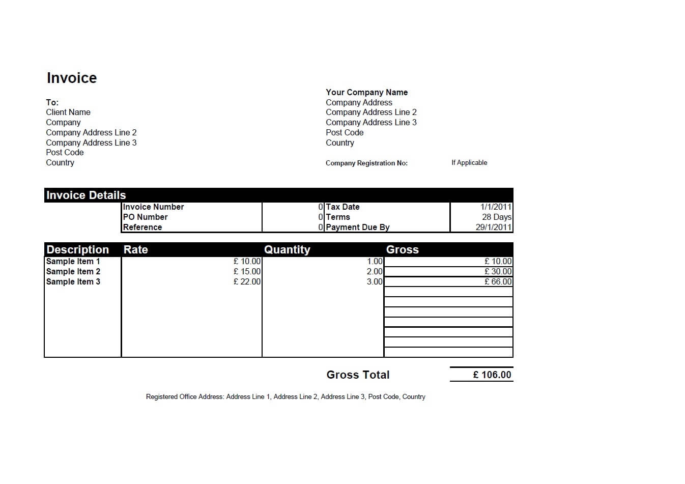 create an invoice in word for mac 2011